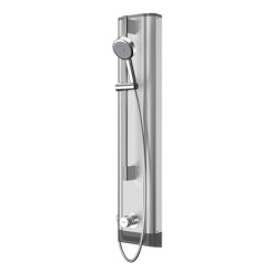 F5S-Mix stainless steel shower panel with hand shower fitting | Shower controls | KWC Group AG
