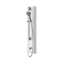 F5S Mix shower panel made of MIRANIT with hand shower fitting | Robinetterie de douche | KWC Professional