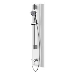 F5L Mix shower panel made of MIRANIT with hand shower fitting | Grifería para duchas | KWC Professional