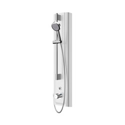 F5 Panneau de douche F5E-Therm en MIRANIT avec garniture pour douchette manuelle