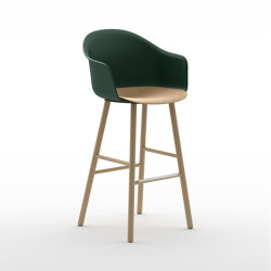 Màni Armshell Plastic ST 4WL | Bar stools | Arrmet srl