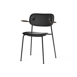 Co Chair, fully upholstered with armrest, Black | Dark Stained Oak | Dakar 0842 | Chairs | Audo Copenhagen