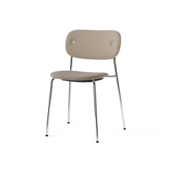 Co Chair, fully upholstered, Chrome | Lupo T19028 004 | Chairs | Audo Copenhagen