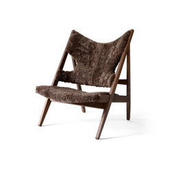 Knitting Lounge Chair, Sheepskin, Dark Stained Oak | Root | Armchairs | Audo Copenhagen