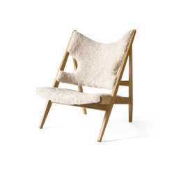 Knitting Lounge Chair, Sheepskin, Natural Oak | Natur | Poltrone | Audo Copenhagen