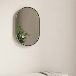 Parentesi - oval mirror with ceramic frame | Bath mirrors | NIC Design