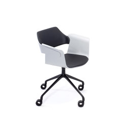 Flagship Armchair with swivel base and castors | Sedie | PlyDesign