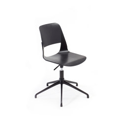 Frigate height-adjustable swivel chair | without armrests | PlyDesign