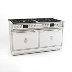 COOKING RANGES | FIORENTINA 60" 8 BURNERS AND 2 MULTIFUCTION OVENS WITH SOLID DOOR | Ovens | Officine Gullo