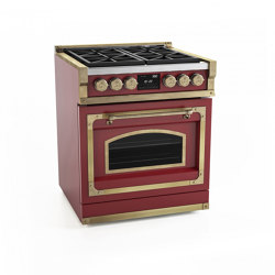 COOKING RANGES | FIORENTINA 30" 4 BURNERS AND MULTIFUCTION OVEN WITH GLASS DOOR | Ovens | Officine Gullo