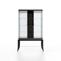 Relief | Vetrina  - Black mat lacquer | Display cabinets | ITALIANELEMENTS