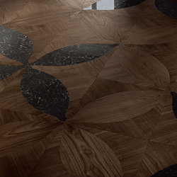 Design Panels | Diamante Ca' Bosco with marble inserts | Wood flooring | Foglie d’Oro