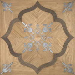 Design Panels | Fenice Ca' Bassano with steel inserts | Wood flooring | Foglie d’Oro