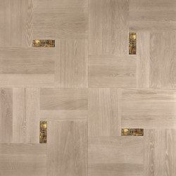 Design Panels | Segreti Ca' Morosini with ceramic inserts | Wood flooring | Foglie d’Oro