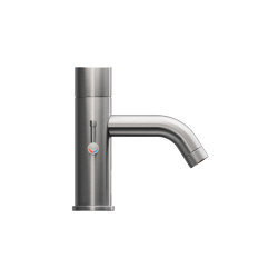 Touch-free deck mounted sensor tap, with temperature adjustment lever | Wash basin taps | Duten