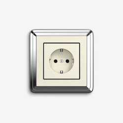 ClassiX | Socket outlet Chrome cream white | Schuko sockets | Gira