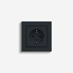 E2 | Socket outlet Black matt | Schuko sockets | Gira