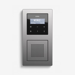 Entertainment | RDS flush-mounted radio with a speaker | Stainless steel (including E2) | Radio systems | Gira