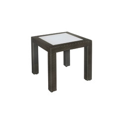 Bellini | End Table Bellini Mocca 50X50 With Glass Top | Tavolini alti | MBM