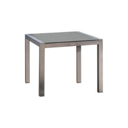 Kennedy | Table Kennedy Silver Alu Stone Grey 90X90 | Tables de repas | MBM