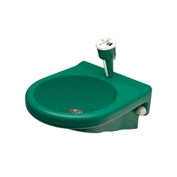 Eye- and face-wash fountain with water collection basin | Duscharmaturen | KWC Professional