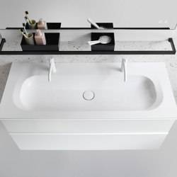 Fiumo | Mineral cast washbasin incl. vanity unit | Vanity units | burgbad