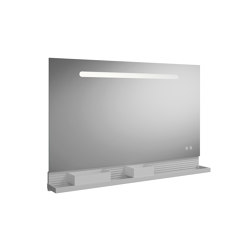 Fiumo | illuminated mirror | Bath shelves | burgbad