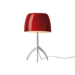 Lumiere table large cherry red | Material glass | Foscarini