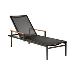 Aura Lounger (Graphite Frame - Charcoal Sling) | Sun loungers | Barlow Tyrie