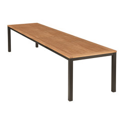 Aura Table 300 Rectangular (Teak Top and Graphite Frame) | Dining tables | Barlow Tyrie