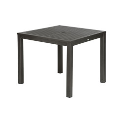 Aura Aluminium Table 90 Square (Graphite Top and Frame) | Dining tables | Barlow Tyrie