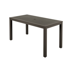 Aura Aluminium Narrow Table 140 Rectangular (Graphite Top and Frame) | Dining tables | Barlow Tyrie