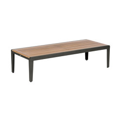 Aura Low Table 160 Rectangular (Teak Top and Graphite Frame) | Coffee tables | Barlow Tyrie