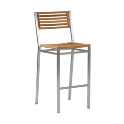 Equinox High Dining Chair with Teak Seat & Back | Bar stools | Barlow Tyrie