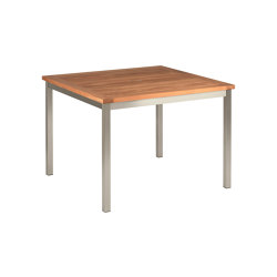 Equinox Table 100 Square with Teak top | Dining tables | Barlow Tyrie