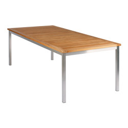 Equinox Table 220 Rectangular with Teak top | Tabletop rectangular | Barlow Tyrie