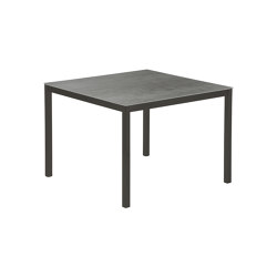Equinox Table 100 Square (powder coated) (Graphite Frame - Dusk Ceramic) | Dining tables | Barlow Tyrie