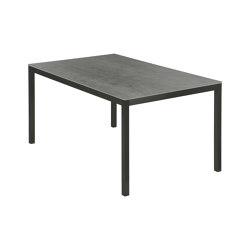 Equinox Table 150 Rectangular (powder coated) (Graphite Frame - Dusk Ceramic) | Dining tables | Barlow Tyrie