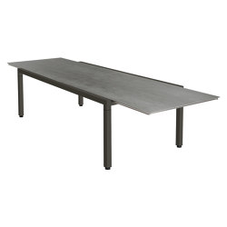 Equinox Extending Table 360 Rectangular (powder coated) (Graphite Frame - Dusk Ceramic) | Dining tables | Barlow Tyrie