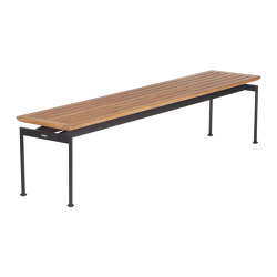 Layout Bank ohne Lehnen 188 x 38cm Gestell Forge Grey | Benches | Barlow Tyrie
