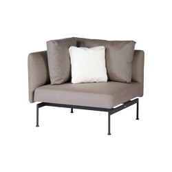 Layout Corner Seat (Forge Grey Frame) | with armrests | Barlow Tyrie