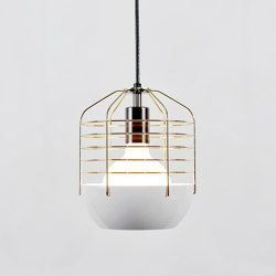Bluff City 8 - inch (White/Brass) | Suspended lights | Roll & Hill