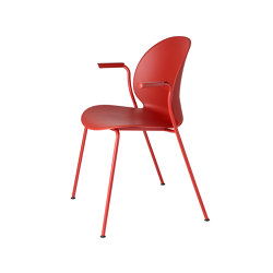 N02™ Recycle | Chair | N02-11 | Dark red | Dark red base | stackable | Fritz Hansen