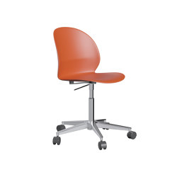 N02™ Recycle | Chair  | N02-30 | Dark orange | Polished aluminum base | Stühle | Fritz Hansen