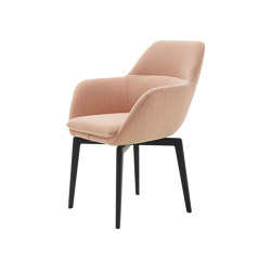 Amédée | Carver Chair Base Black-Stained Beech | Chairs | Ligne Roset