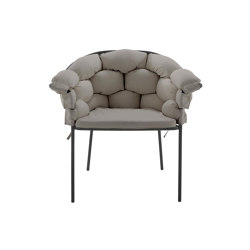 Serpentine | Carver Chair Taupe / Charcoal Structure | Chairs | Ligne Roset