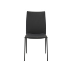 Slim Chair | Sedia Pelle Nera | Sedie | Ligne Roset