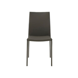 Slim Chair | Sedia Pelle Grigio | Sedie | Ligne Roset