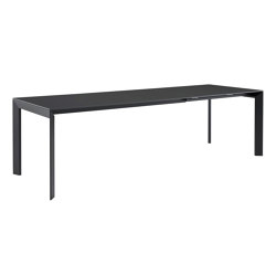 Frost | Dining Table With Integral Extension Anthracite Lacquer | Dining tables | Ligne Roset