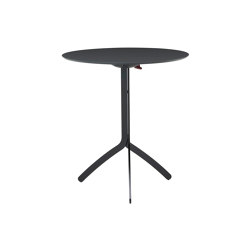 Noomi | Dining Table With Pivoting Top Top In Black Fenix Laminate Black Lacquered Base | Spider base | Ligne Roset